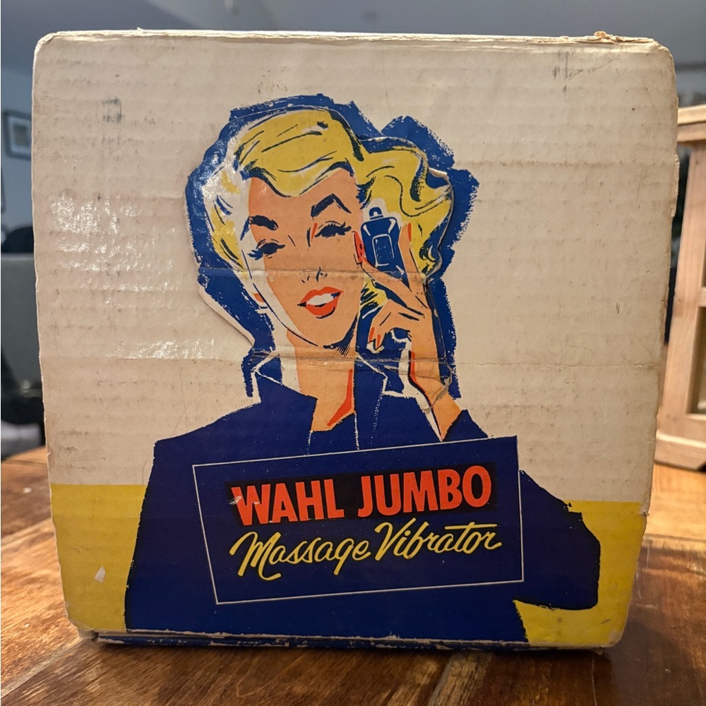 Antique Wahl Jumbo Massage Tool - 6 Attachments. Original box. Working.